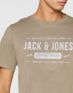 JACK&JONES Front Logo Tee Beige - 12157339/crockery - 3t