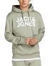 JACK&JONES Logo Hoodie Green - 12152840/tea - 1t
