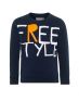 NAME IT Letter Printed Long Sleeved Blouse Navy - 13162171/navy - 1t