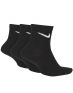 NIKE 3-Pack Everyday Ankle Training Socks Black - SX7677-010 - 2t