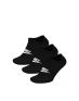 NIKE 3-Pack Everyday Essential No Show Socks Black - DX5075-010 - 1t