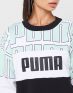 PUMA Crew AOP Sweatshirt Black/White - 597323-32 - 4t