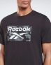 REEBOK Training Camo Allover Print T-Shirt Black - HA6313 - 3t