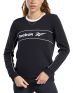 REEBOK Classics Linear Fleece Crew Sweatshirt Black - FK2795 - 1t