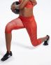 REEBOK Workout Ready Allover Print Capri Leggings Red - FK6864 - 3t