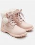 TIMBERLAND Authentic Shearling Collar 6 Inch Waterproof Boot Pink - A2322 - 2t