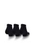 UNDER ARMOUR 3-Packs Heatgear Low Cut Socks Black - 1346753-001 - 2t