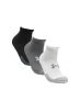 UNDER ARMOUR 3-Packs Heatgear Low Cut Socks Black/White/Grey - 1346753-035 - 2t