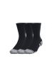 UNDER ARMOUR 3-Packs Performance Tech Crew Socks Black/Grey - 1379512-002 - 1t