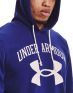 UNDER ARMOUR Rival Terry Big Logo Hoodie Blue - 1361559-415 - 3t