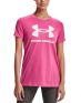 UNDER ARMOUR Sportstyle Logo Tee Pink/White - 1356305-659 - 1t