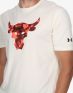 UNDER ARMOUR x Project Rock Brahma Bull Tee White/Red - 1361733-130 - 4t