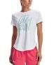 UNDER ARMOUR Long Run Graphic SS Tee White - 1365656-100 - 1t