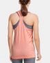 UNDER ARMOUR Seamless Melange Tank Coral - 1352272-845 - 2t