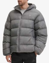 ADIDAS Originals Tonal Hooded Puffer Jacket Grey