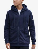 ADIDAS Stack Logo On Left Sleeve Hoodie Blue