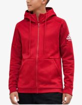 ADIDAS Stack Logo On Left Sleeve Hoodie Red