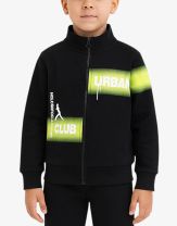 CHICCO Boys Full-Zip Track Top Black/Yellow