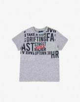 CHICCO Boys Letters Tee Light Grey