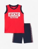 CHICCO Boys Shorts And Tank Top Set Medium Red