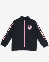 CHICCO Girls Full-Zip Track Top Black/Pink