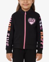 CHICCO Girls Full-Zip Track Top Black/Pink