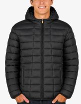 GEOGRAPHICAL NORWAY Aipter Puffer Hoodie Jacket Black