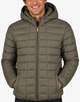 GEOGRAPHICAL NORWAY Aipter Puffer Hoodie Jacket Khaki