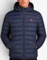 GEOGRAPHICAL NORWAY Amigo Puffer Hoodie Jacket Navy