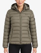 GEOGRAPHICAL NORWAY Atichoko Puffer Hoodie Jacket Khaki
