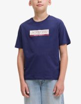 JACK&JONES Jorinwood Block Brend Tee Ss Cn Noos Jnr Ocean Cavern