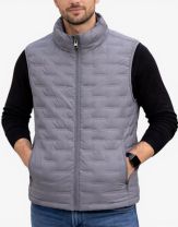 JACK&JONES Quilted Sleeveless Vest Grey