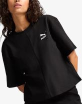 PUMA Classics Ribbed Relaxed Tee Black