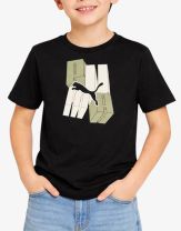 PUMA Essentials Graphic Tee Black