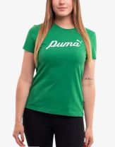 PUMA Essentials+ Blossom Script Tee Green