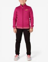 PUMA Essentials+ Glitter Full-Zip Tracksuit Violet/Black