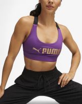 PUMA Fit Mid Impact Training Bra Purple