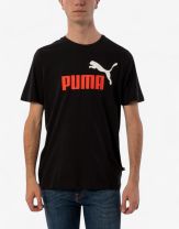 PUMA Essentials+ Two-Tone Logo Tee Black