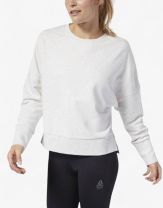 REEBOK CrossFit Terry Crew Sweatshirt White Melange