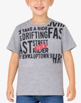 CHICCO Boys Letters Tee Light Grey