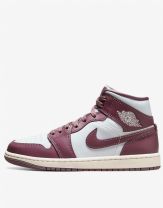 NIKE Air Jordan 1 Mid Shoes Mauve/White