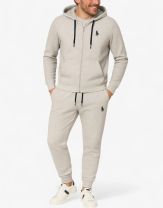 US POLO Full Zip Hooded Tracksuit Grey