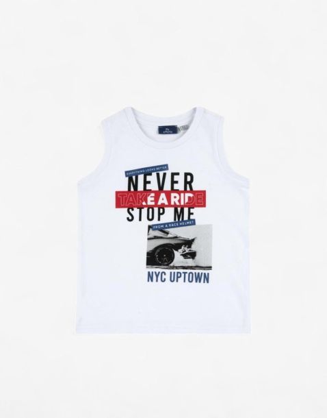 CHICCO Boys Never Stop Me Tank White/Multi