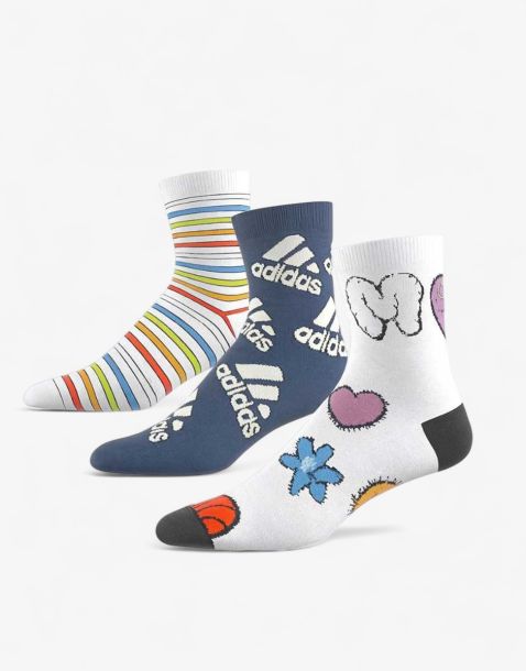 ADIDAS 3-Packs Bubbles Socks Multicolor