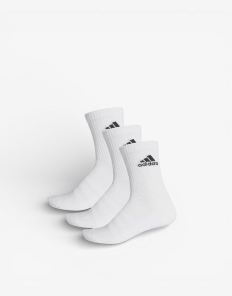 ADIDAS 3 Packs Cushioned Crew Socks White