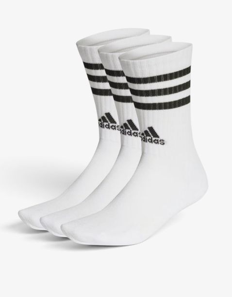 ADIDAS 3 Packs Cushioned Sportswear 3-Stripes White