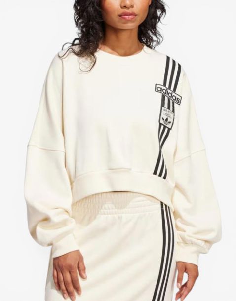 ADIDAS Adibreak Cropped Sweatshirt White
