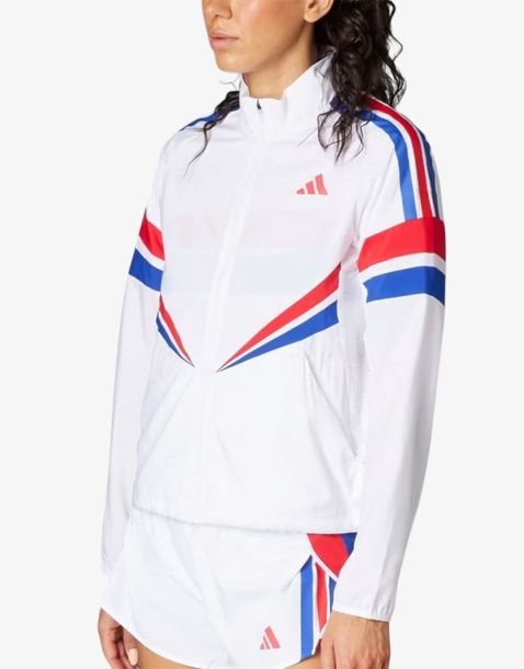 ADIDAS Adizero Retro Running Jacket White/Multicolor