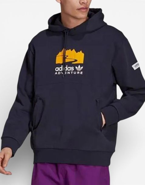 ADIDAS Adventure Logo Hoodie Navy