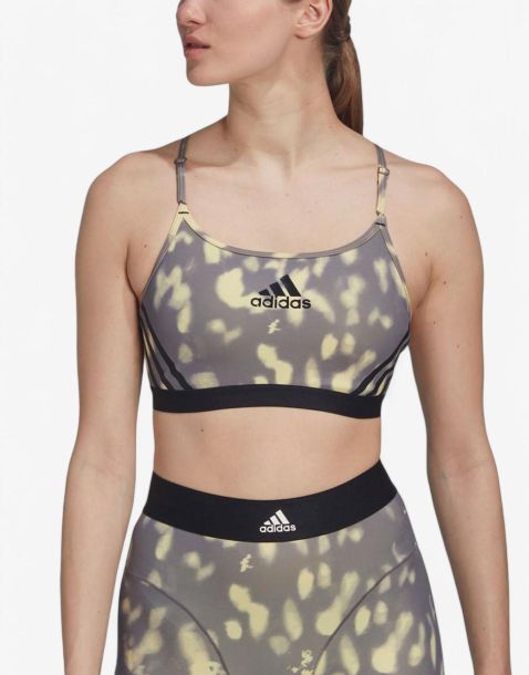 ADIDAS Aeroreact Light-Support Hyperglam Printed Bra Multi